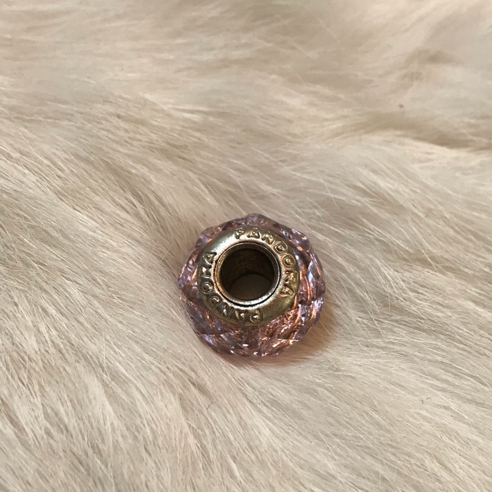 Pandora Pink Faceted Charm Murano Glass Bead - Picture 3 of 7